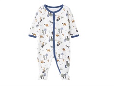Name It bright white animal print sleepsuit
